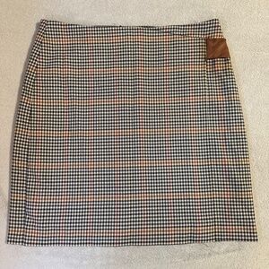 Vintage Esprit Brown Plaid Mini Skirt Size 8 90s Y2K Taylor Gilmore Girls Prep